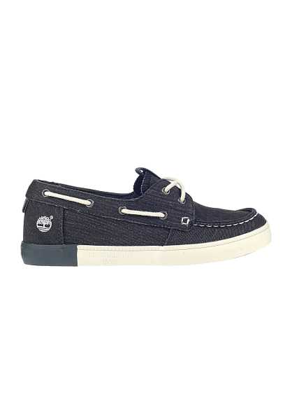 Online Store Timberland Newport Bay Canvas Boat Oxford - Nero Donna Moda Trainers (H3299)